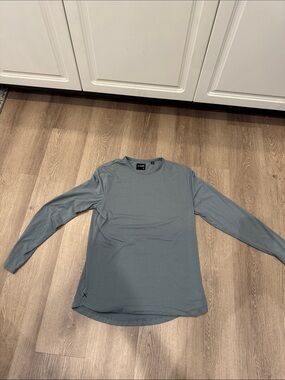 Cuts Clothing Men's Long-Sleeve Crew Shirt - Slate Blue